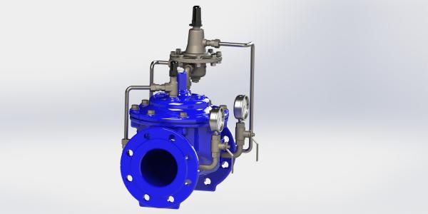 Nylon Reinforcement Diaphragm Flow Control Valve Stainless Steel Ductile Iron