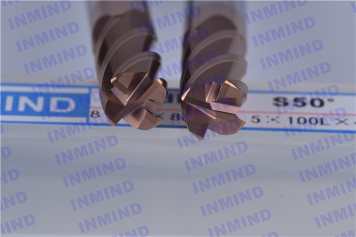 Long Shank 4 Flute Solid Carbide Corner Radius End Mill With SiN Coating