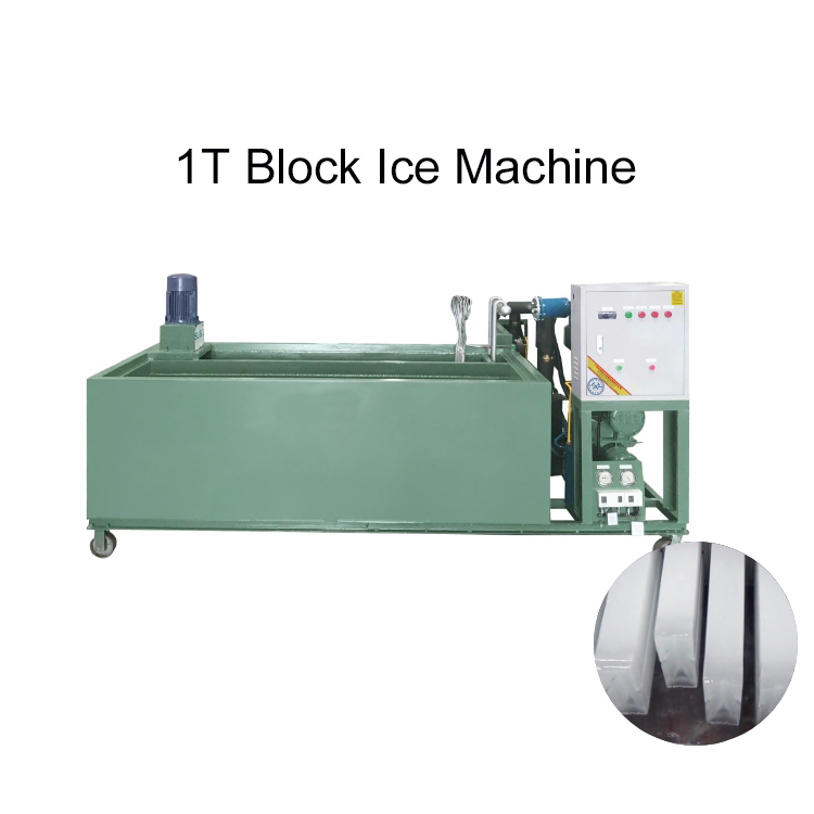 380v/50hz New Industrial Block Ice Maker 9kw 1000kg Storage Capacity