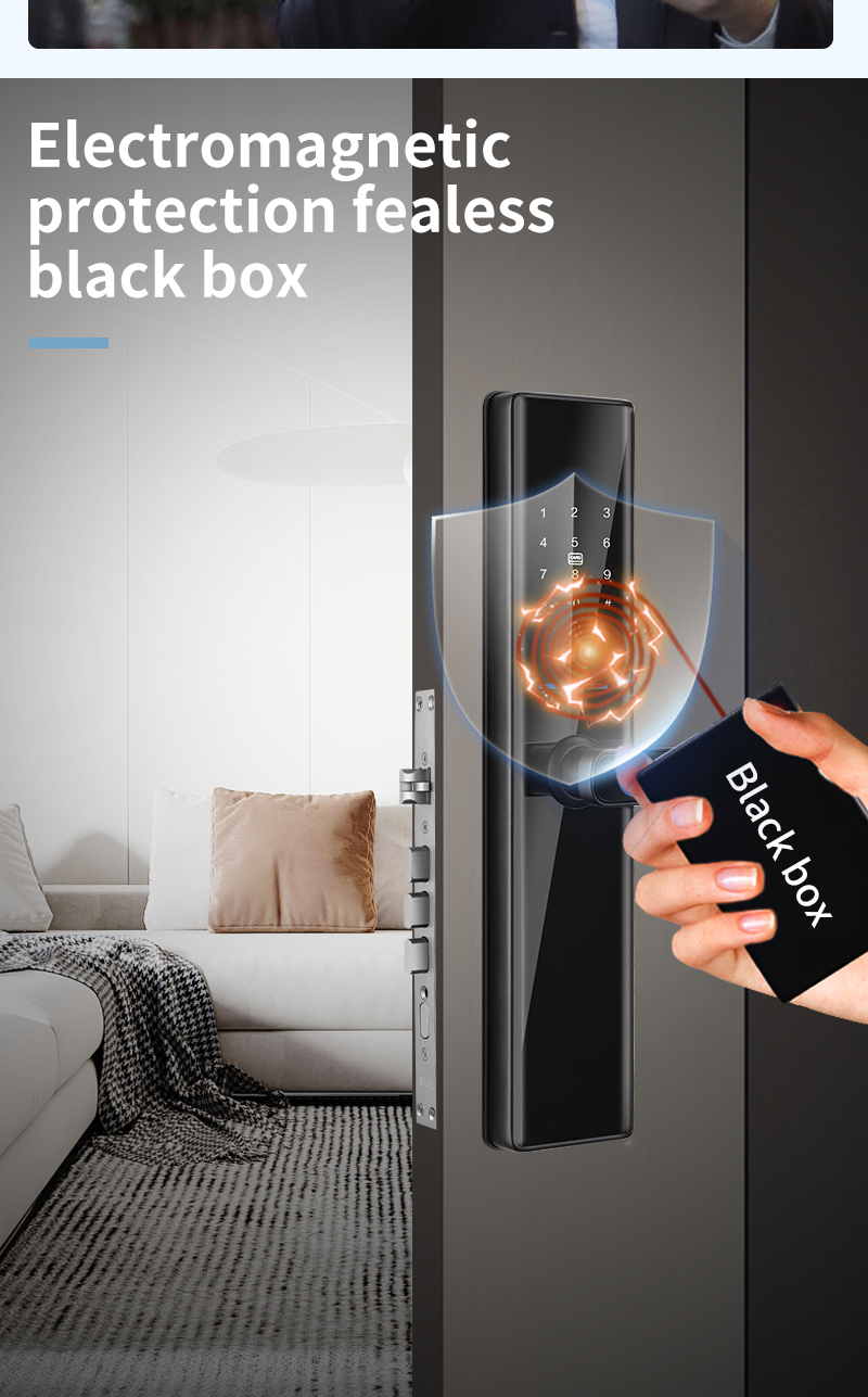 Steel Door Wifi Fingerprint Lock S819-2 Digital Password Lock For Apartment
