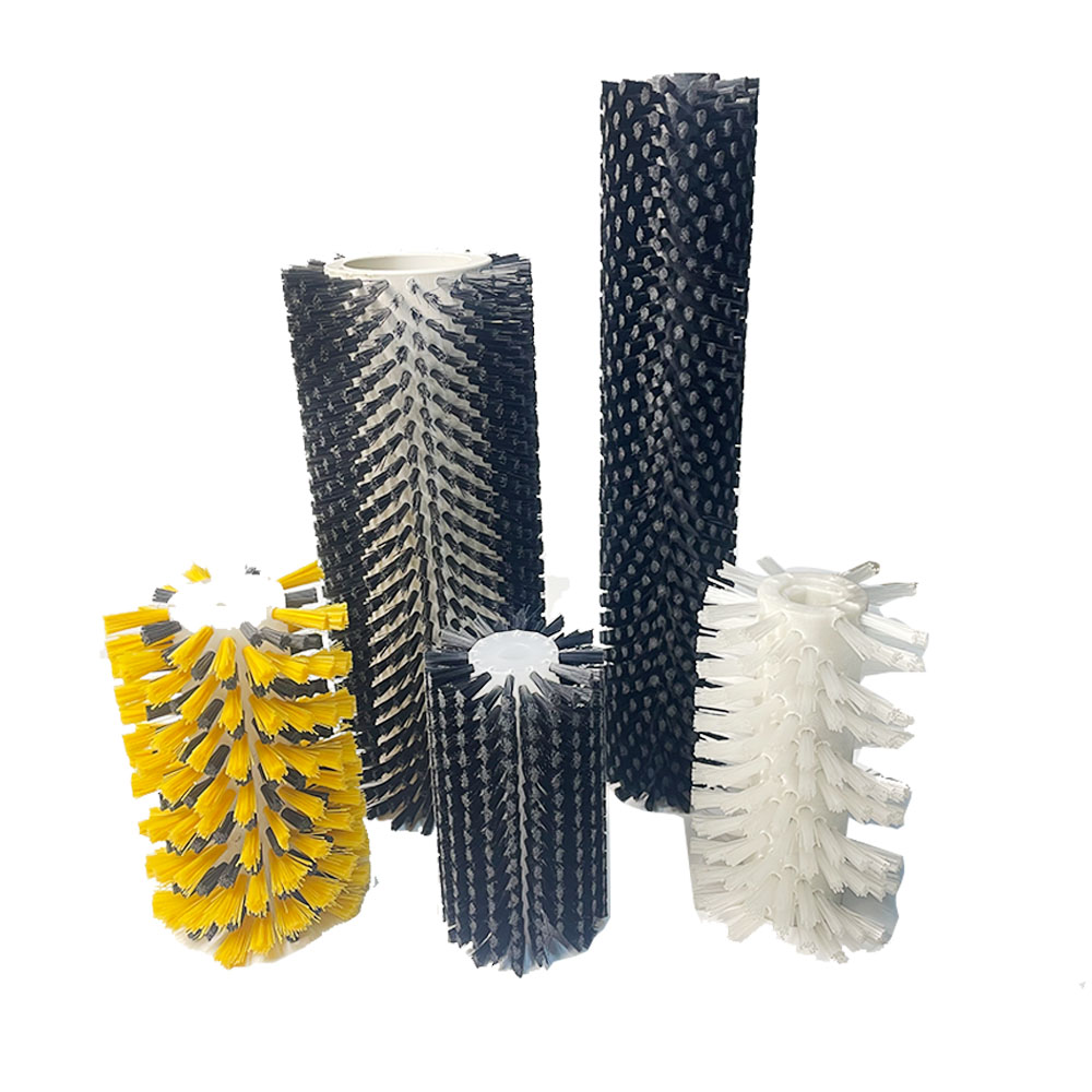 Tufted Bristle Custom Industrial Brushes Cylindrical Fruit Polishing Cleaning Brush Roller