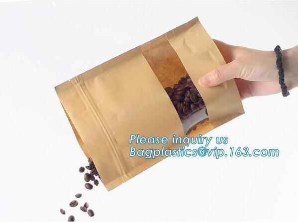 zipper. ziplock, Custom printed paper bread bags use for food packaging,Open Top