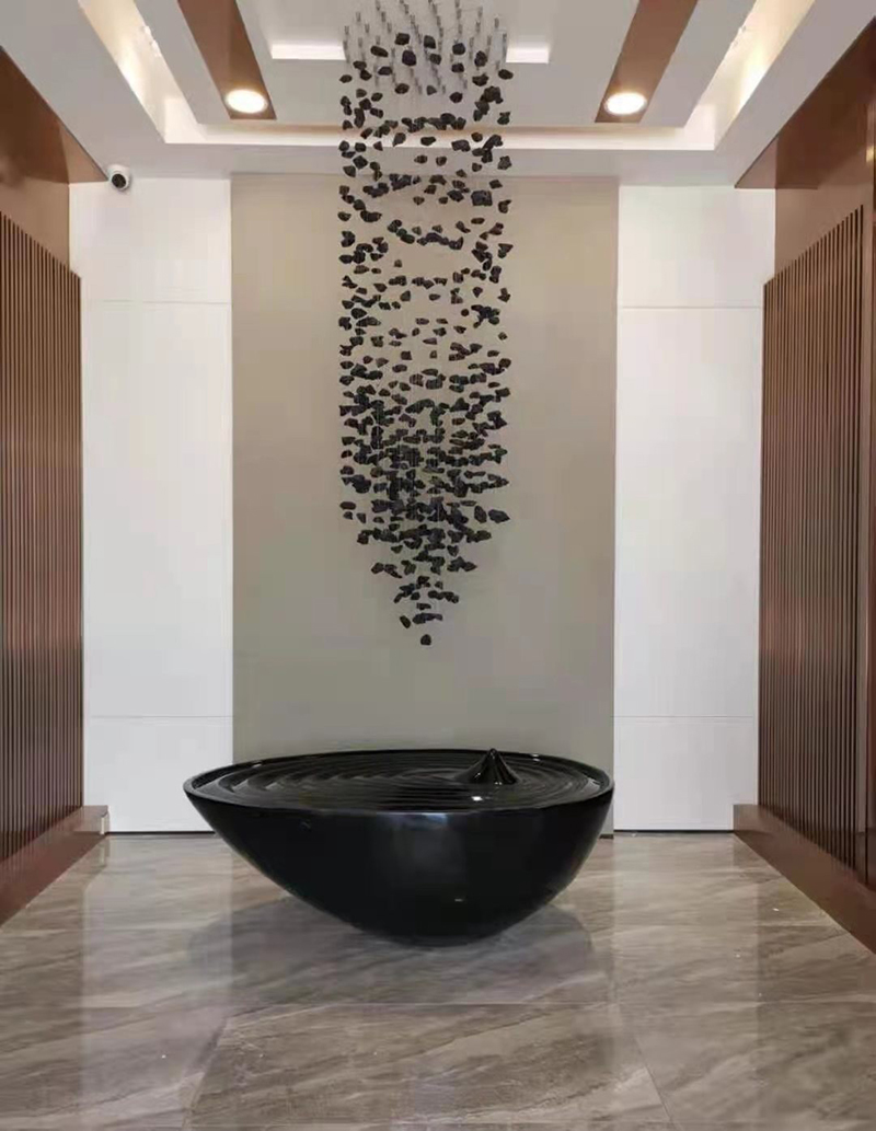 Luxury Stone Crystal Chandelier Large Modern Staircase Led Lighting(WH-NC-92)