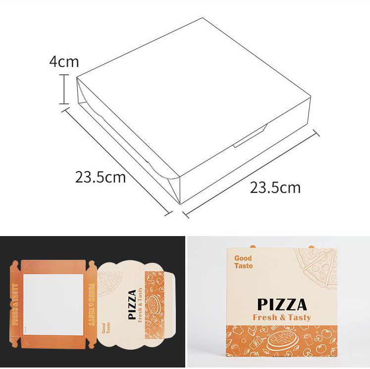 Pulp Material Straw Pulp Customized Fast Food Package for Hot Dog French Fried Chicken and Pizza
