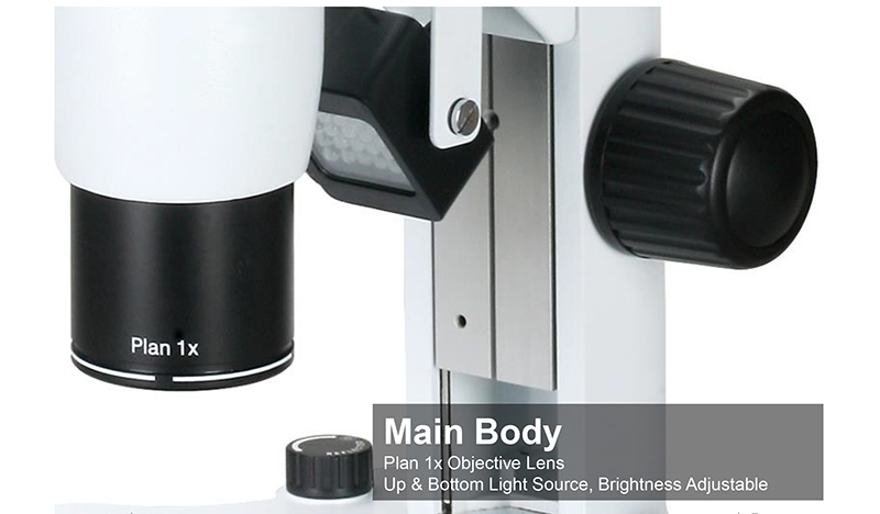 Inclined Head A23.1001 Stereo Zoom Binocular Microscope Max 0.8~8x
