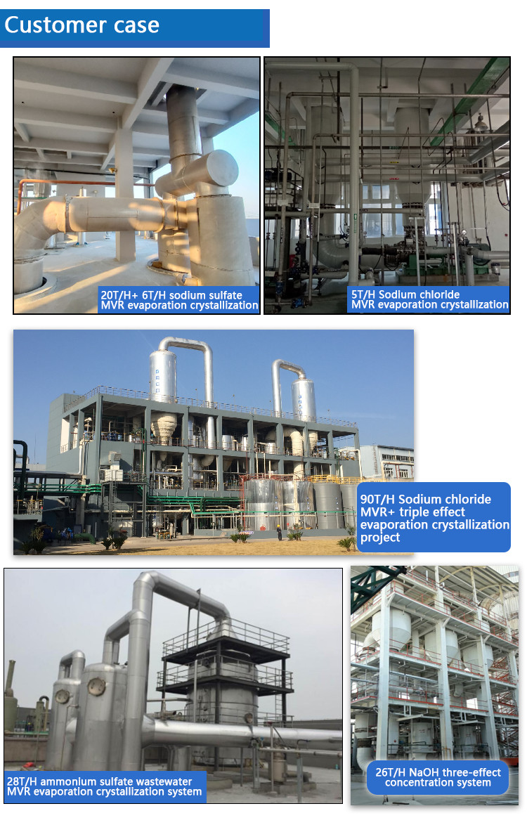 Single Effect Lithium Carbonates/Cobaltate/Fluoride Mvr Evaporator Concentration Crystallization Line