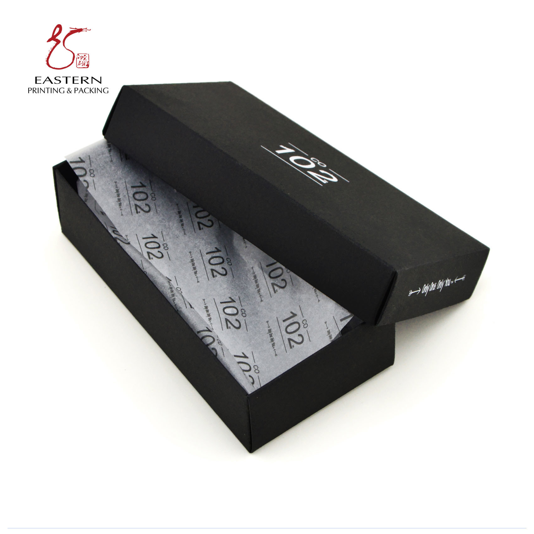 Square 350gsm Black Cardboard Packaging Boxes , Tie Packaging Boxes 10cm Width