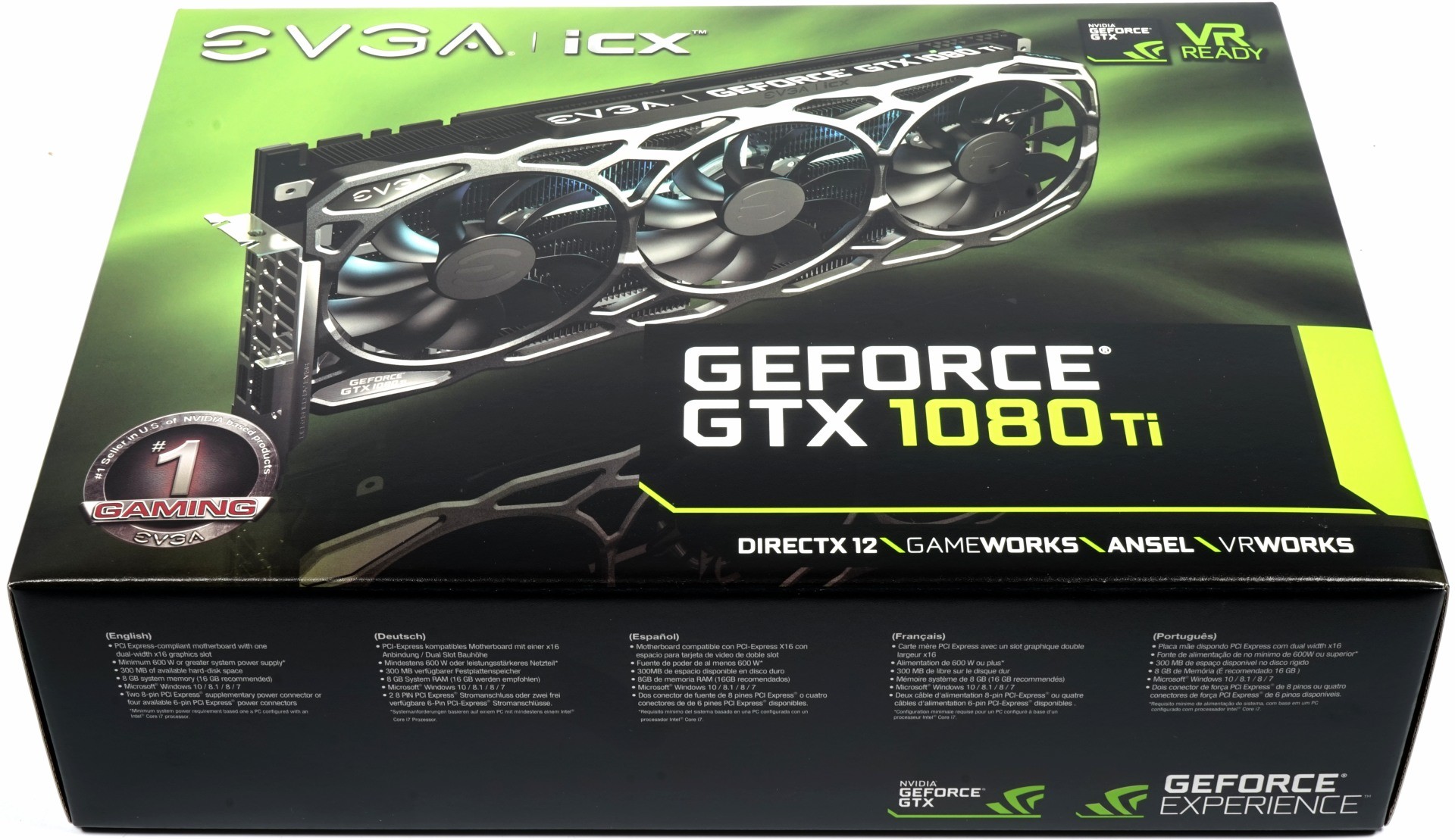 11GB Nvidia Geforce Gtx 1080 Ti Graphics Card GDDR5 Memory Type PCI Express