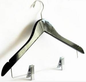  painted black wood retail clothes hangers Manufactures