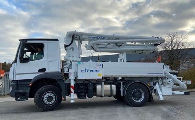 Used Sany Yellow Concrete Truck With Max. Pressure 6 - 6.6 MPa Max. Aggregate Diameter 24 - 36 Mm