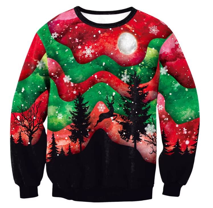 Christmas Custom All Over Print Sublimation Print Sweater Machine Washable