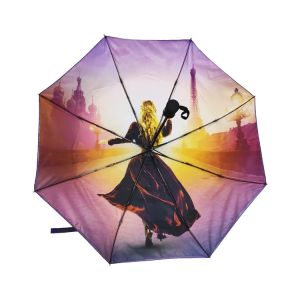 Auto Open 3 Fold Double Layer Telescopic Umbrella