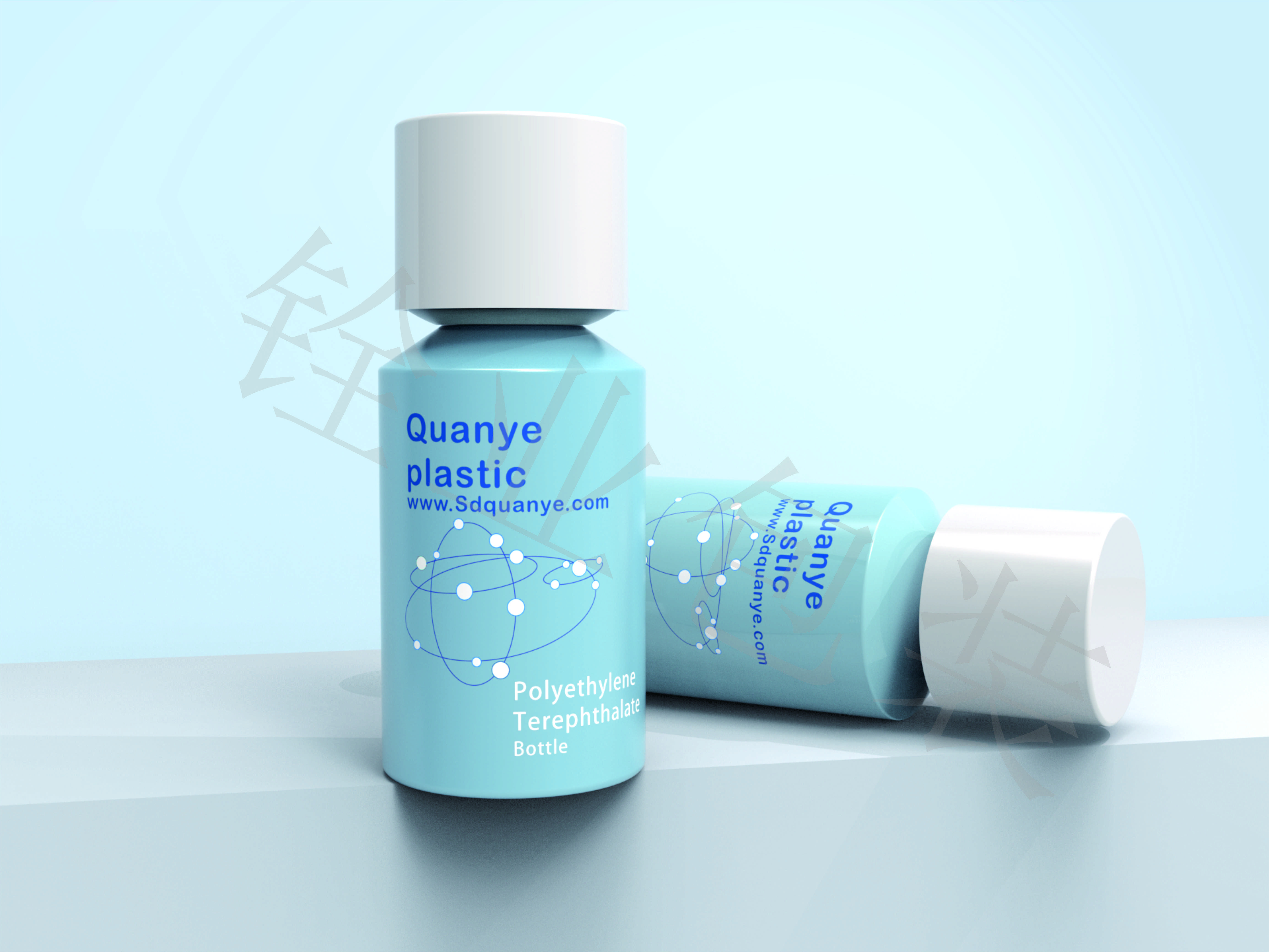 4.1oz 5.1oz Plastic Cosmetic Bottles Oblique Shoulder Serum Container White Double Wall Lid