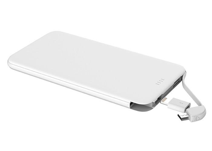Plastic Credit Card Sized Battery Bank , 5000mah Wallet Sized Portable Charger
