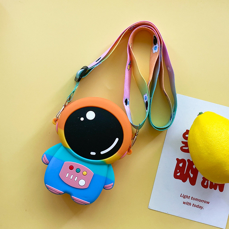 Astronaut Silicone Pencil Pouch Bpa Free For Stationery Storage School Supplies Pencil Case Cartoon Makeup Bag For Kids