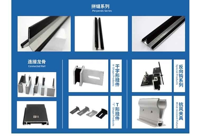 Customizable Stone Cladding Fixing System With Natural And Low Maintenance Aluminum Extrusion