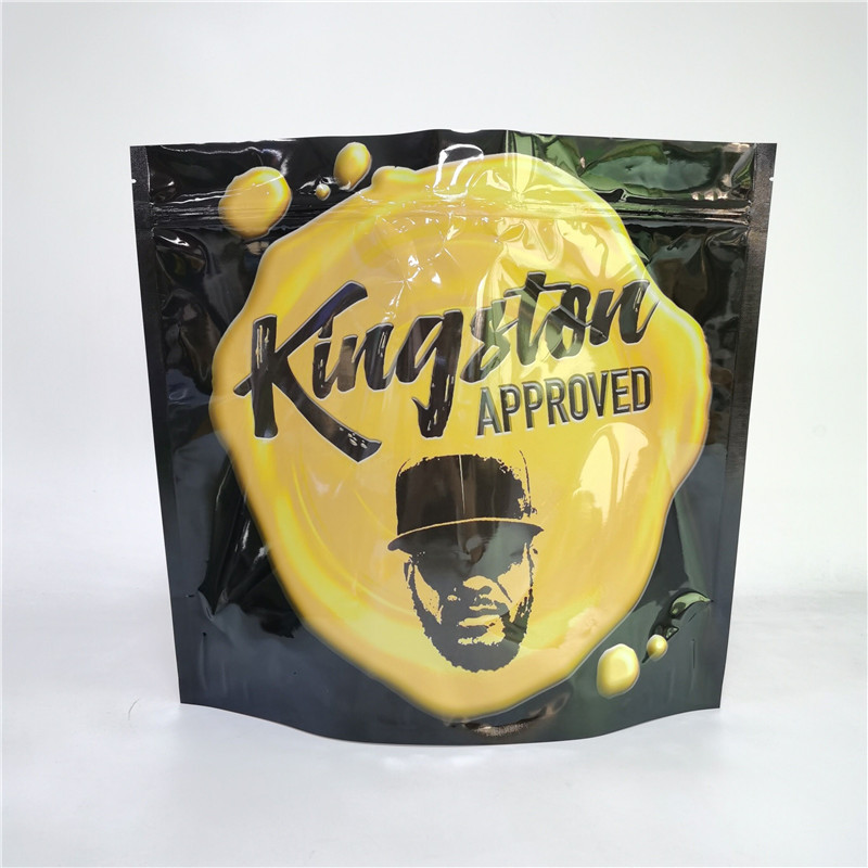 Digital Printing Bag 3.5G 1LB Soft Touch Holographic Pouch High Barrier Smell Proof Child Proof Zipper Stand Up Bags
