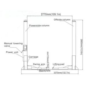 Auto Customizable Two Column Hydraulic Lift For Different Requirements