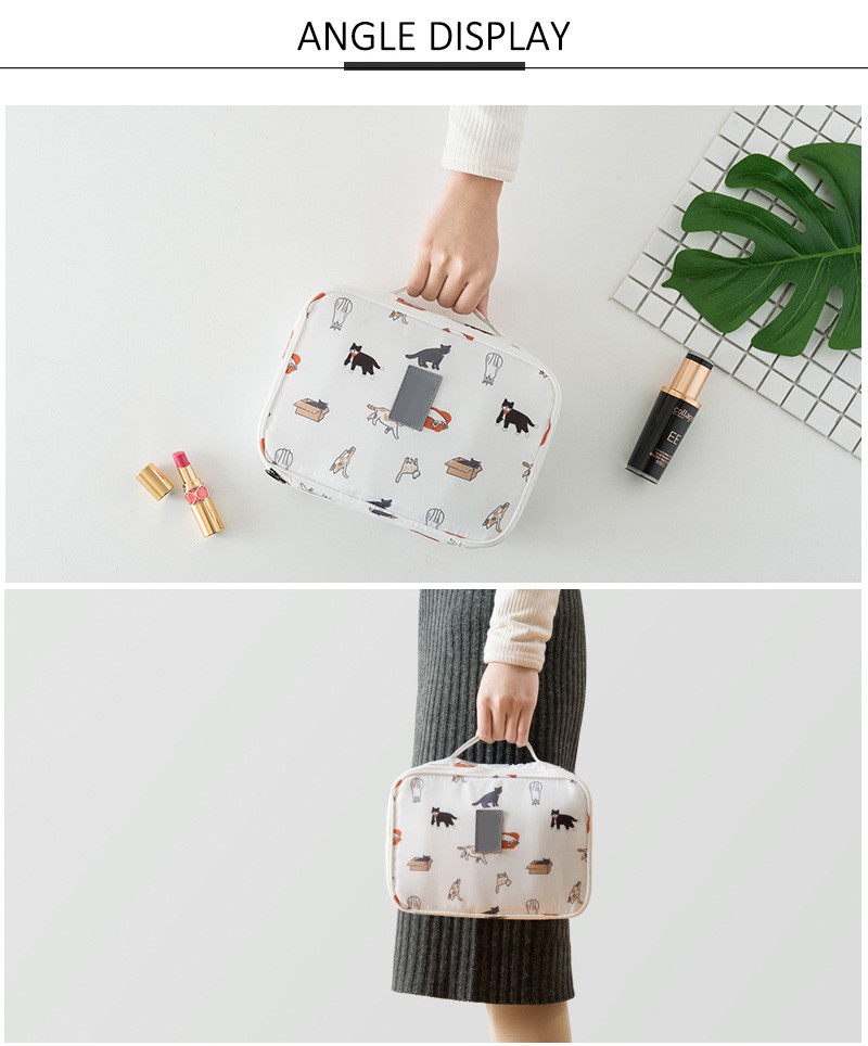 Personalized Travel Portable Wash Makeup Bag Custom Cartoon Print