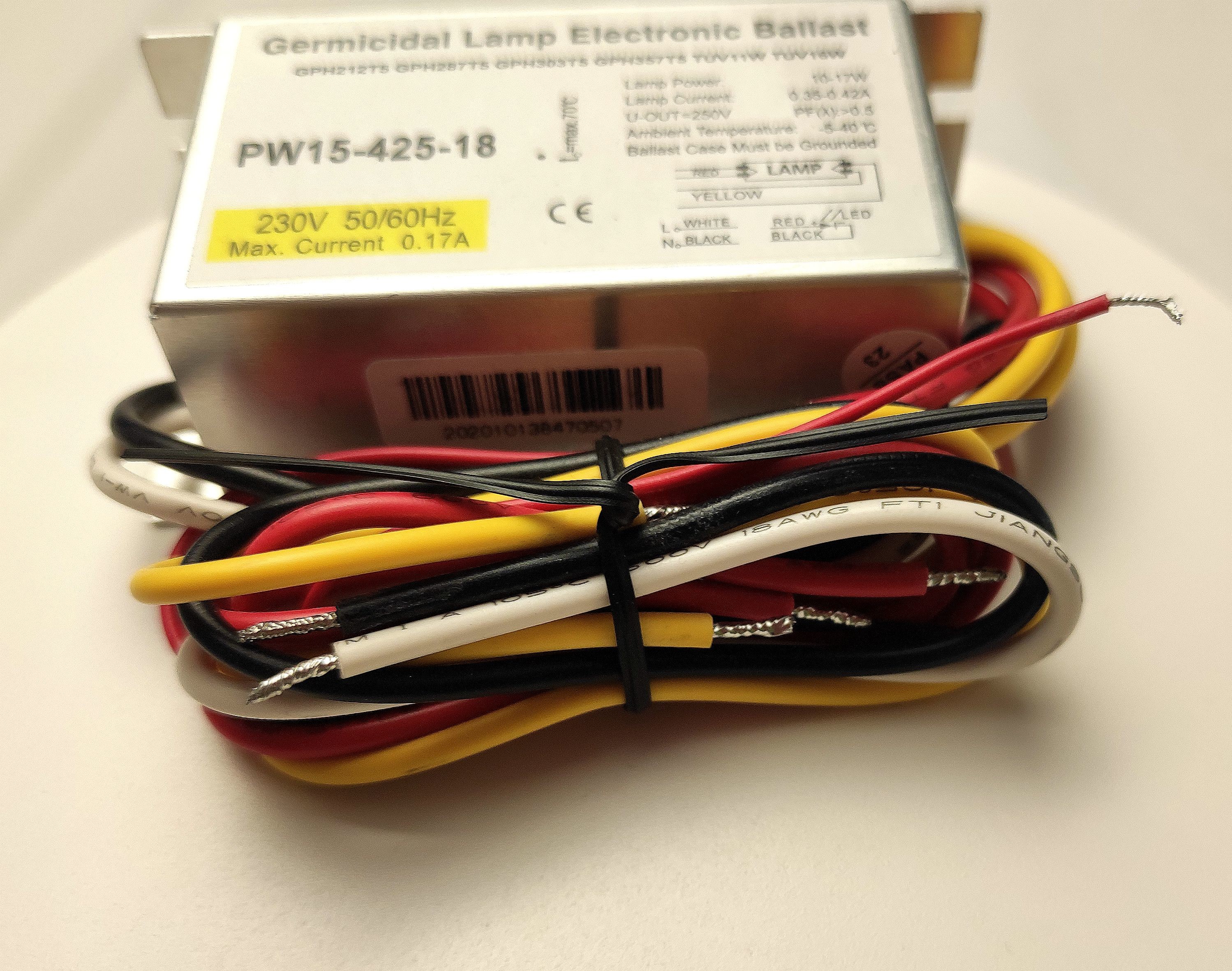 24V DC Electronic UVC Lamp Ballast Sterilizer 18w 4 Pin For T5