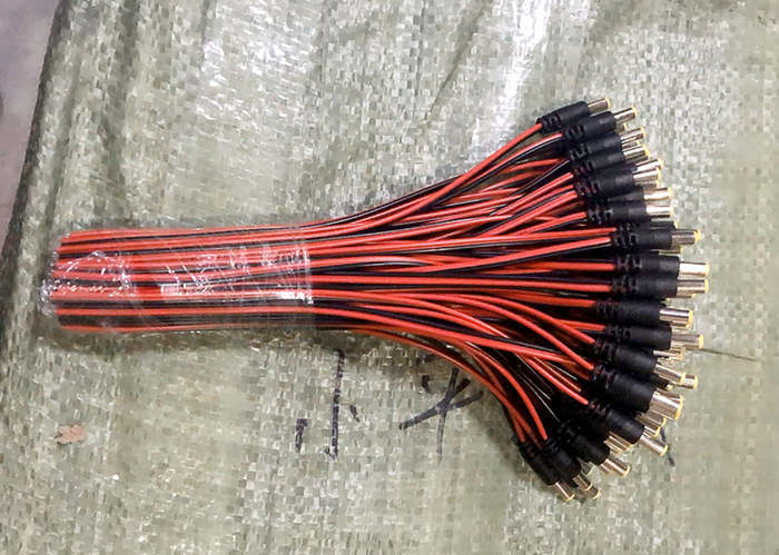DC Male Plug 2C CCTV Cable Accessories For Network Cabling Installation