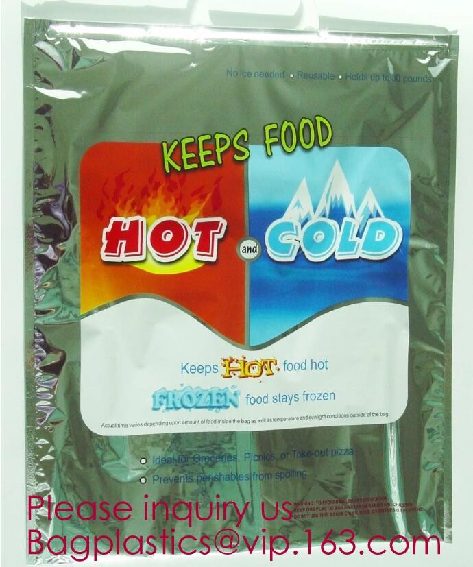 Aluminum Foil Food Use Disposable Cooler Bag Insulated Thermal Bag Organizer Storage Frozen Lunch Bag bagease bagplastic