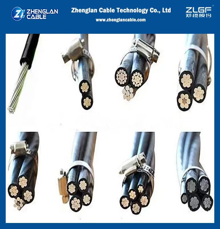 0.6 / 1KV Overhead Insulated Cable Phase Conductor AAC / XLPE / PE ASTM ABC