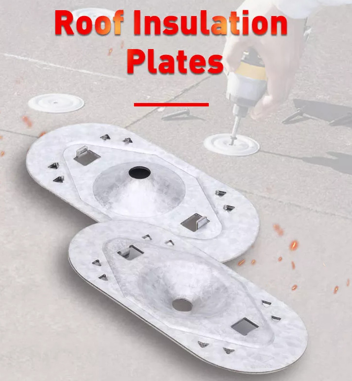 Zinc Coated Steel Oval Barbed Plate For Fix Waterproofing Membrane To Roof Decks