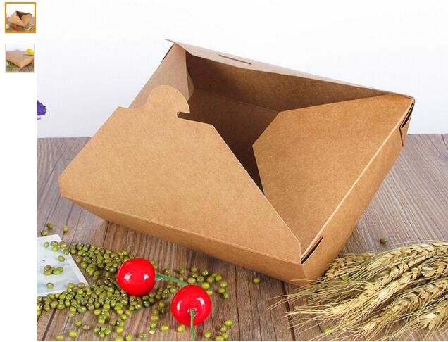 Cheap Cardboard foldable kraft paper lunch box with window,Lunch noodle fast food kraft paper box by customized logo pri