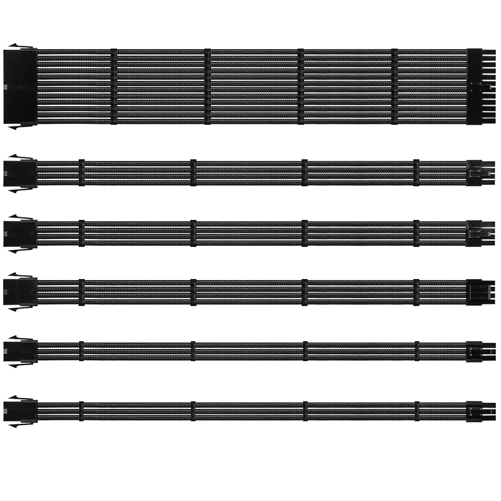 Sleeved Power Supply Extension cable Comb Kit 4*24pin motherboard 12*8Pin GPU 8*6pin CPI-E PC Power Supply Cable Comb