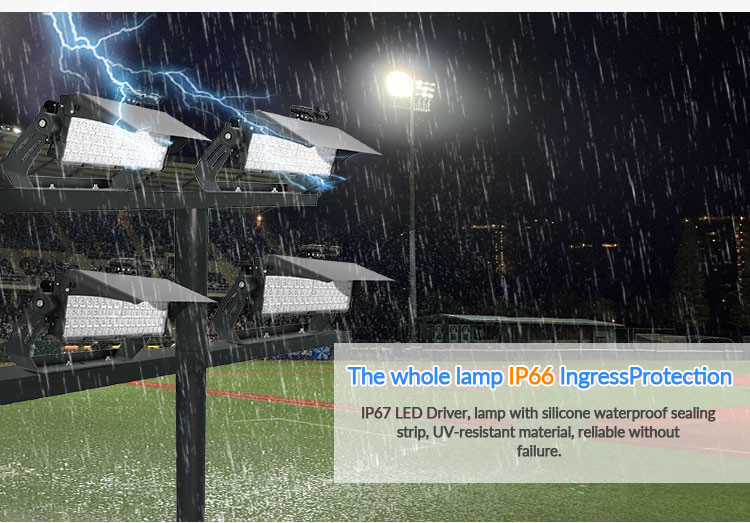 Dimming 500W LED High Mast Light 277V Sports Flood Lights For Park Squares