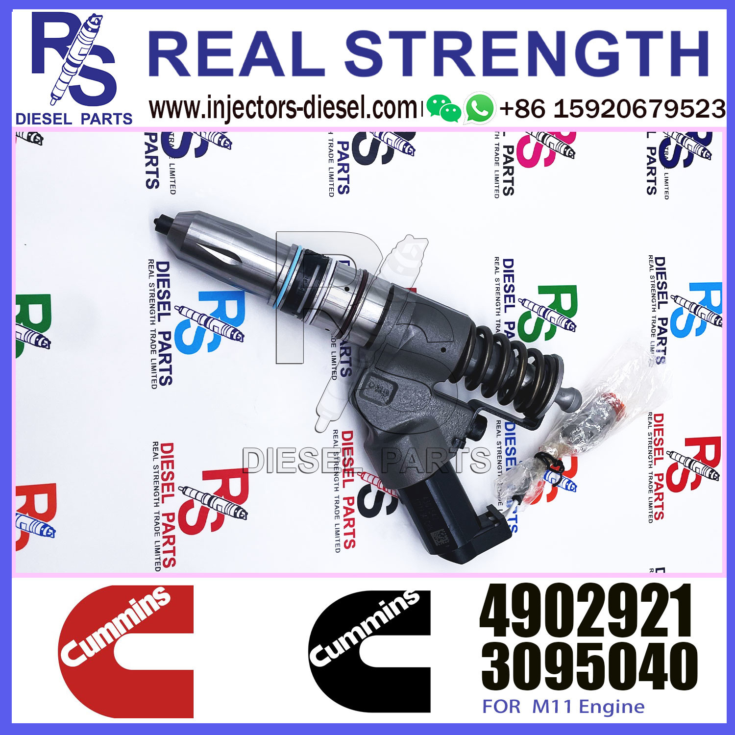 QSM ISM QSM11 ISM11 M11 Diesel Engine Fuel Injector 4903472 4088384 4902921 as Picture Cast Iron Heavy Truck 6