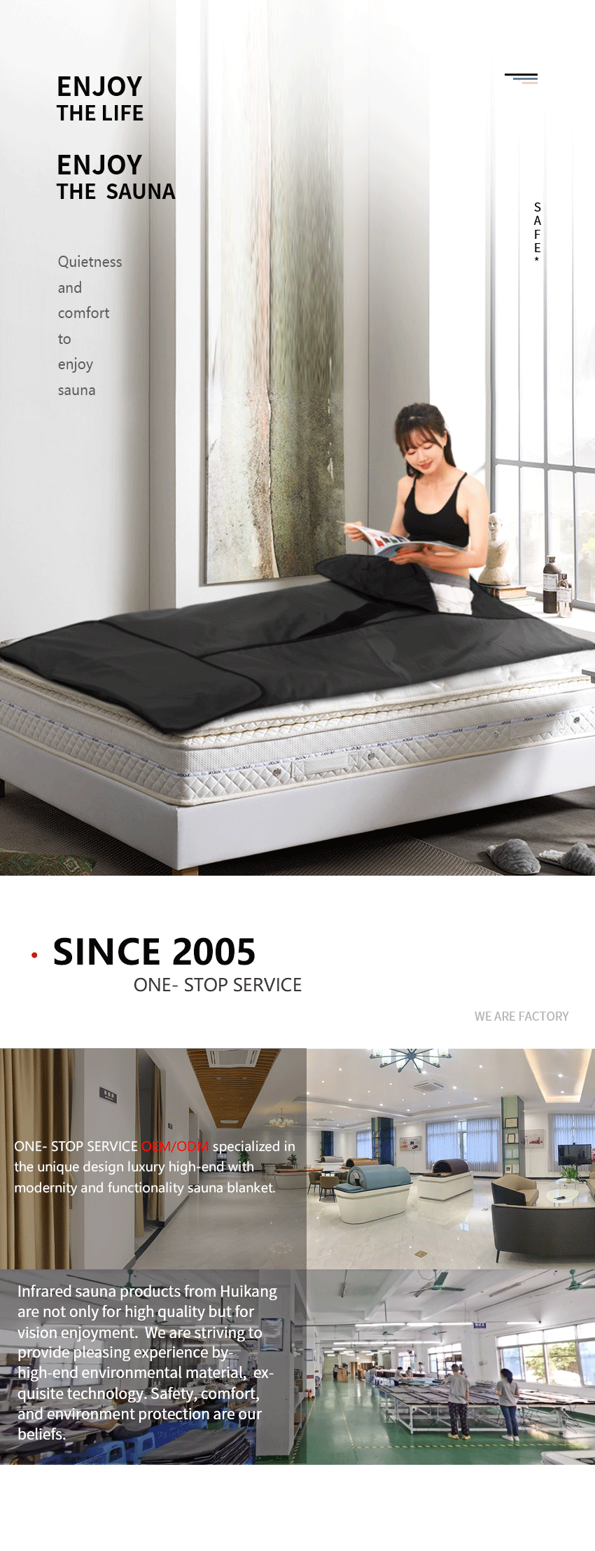 Waterproof Fir Home Infrared Sauna Blanket Bed Beauty Equipment