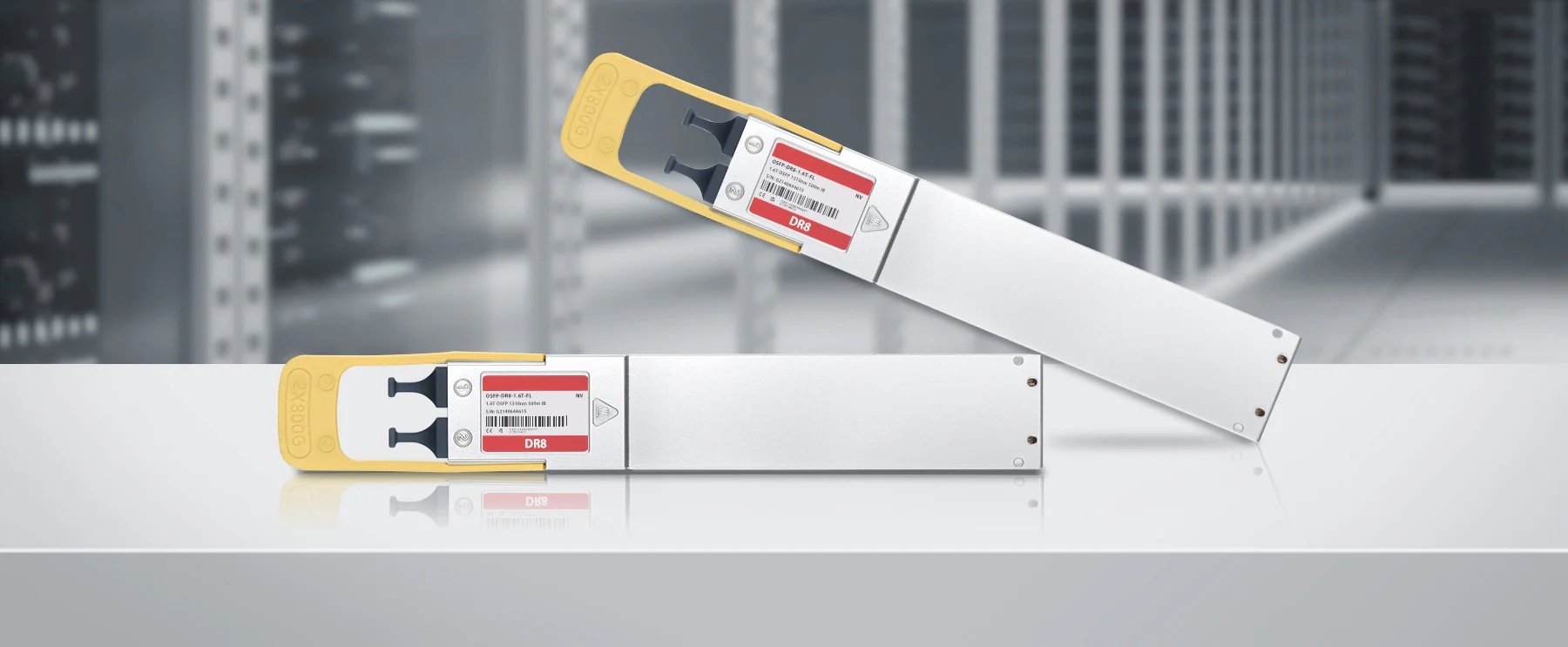 Comelink MMS4A00 up 17 to 500m 1600Gbps 1.6T 2xDR4 Twin-port OSFP 2xMPO 1310nm Single Mode Fiber Optic Transceiver