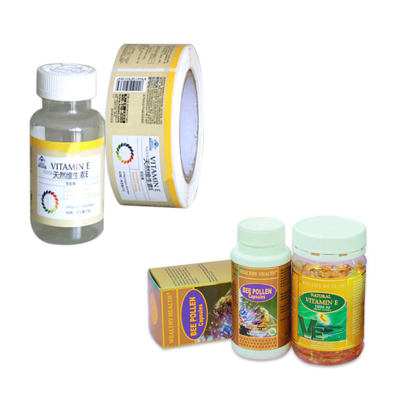 Matt Lamination Foil Stamping Labels 28mm Width Strong Adhesive Stickers