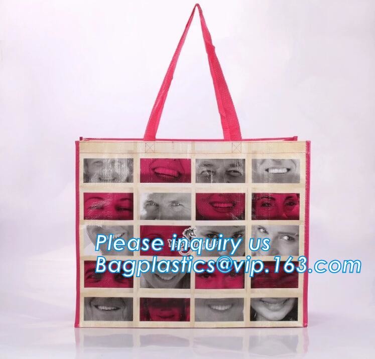 Custom Huge Luggage PP Woven Bag With Zipper Lock,PP Woven Shopping Bag,Factory customized cheap laminated pp woven shop