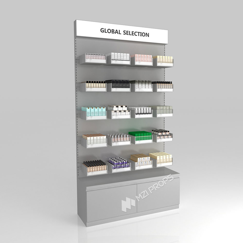 GDR07-XY04 Cosmetic Display Table with 3mm Transparent Acrylic Joint Box and Display Flexibility for Shopping Mall
