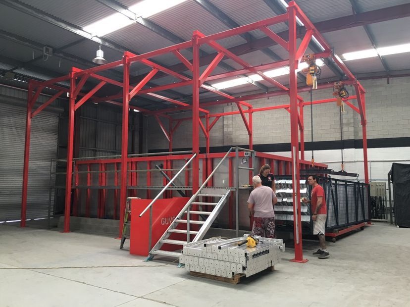 Natural Gas Heating Car Rim Powder Coating Paint Plant 98% Powder Recovery