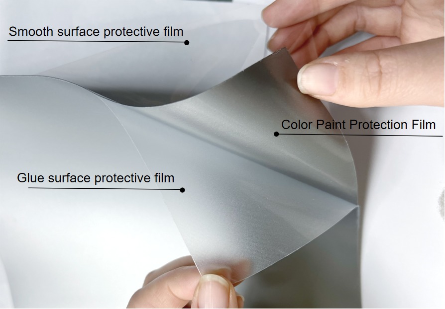 Matte PPF Film PET Matte Laser Grey Colored PPF Vinyl Wrap Rolls Car Body Protection Film