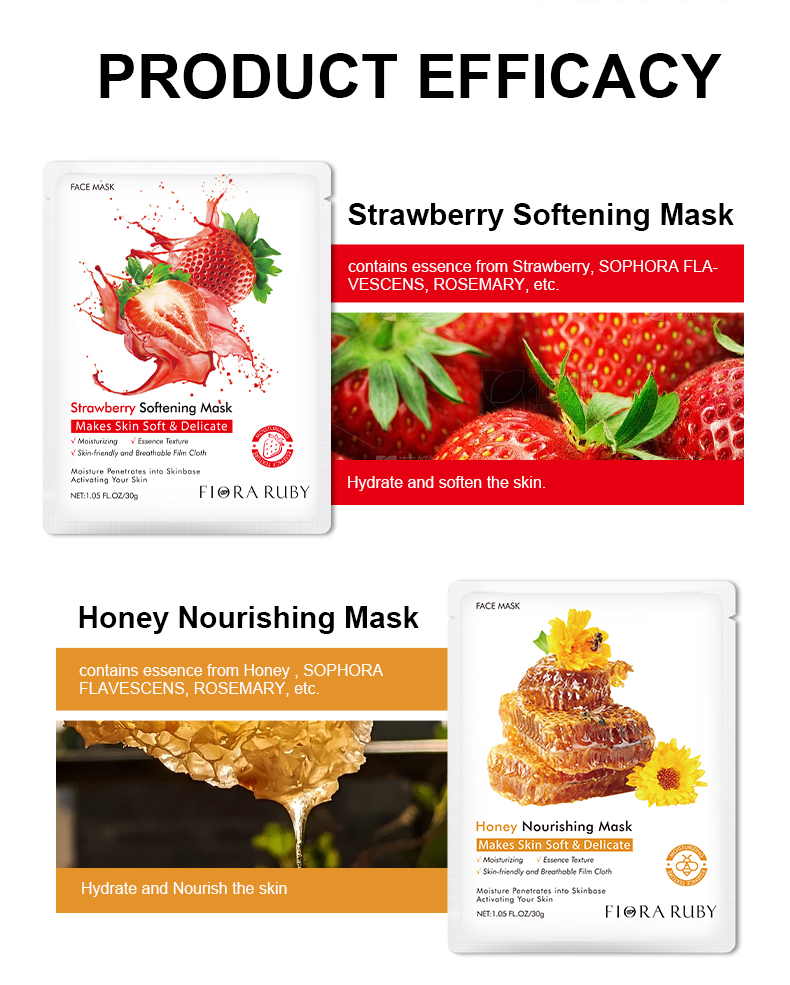 Fruit Natural Vitamin C Face Beauty Masks Skin Care Sheet Facial Skin Care Mask Face Sheet Mask