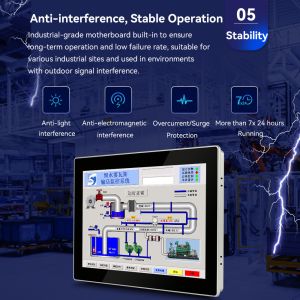 Fanless Industrial Touch Panel PC Intel Celeron J4125 DDR4 With Dual LAN GPIO