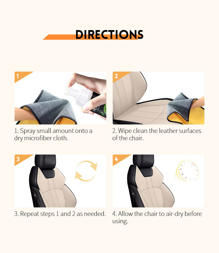 Smooth Leather Foaming Cleaner Leather Jacket Quick Cleaner Advanced Leather Sofa Cleaner