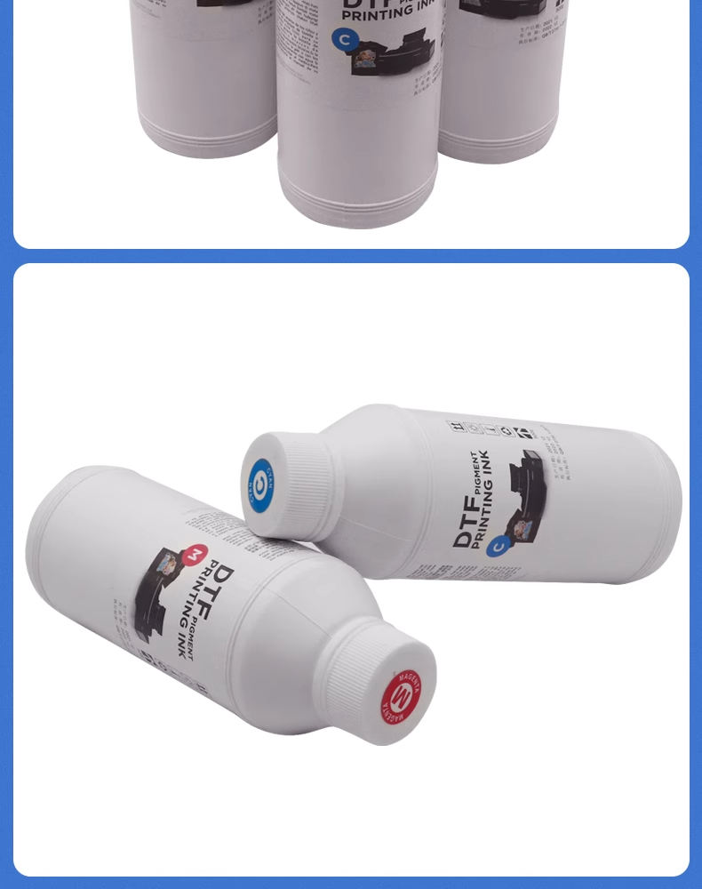 CMYK Plastisol Pigment Digital Heat Transfer Printing DTF White Ink For Epson Printers