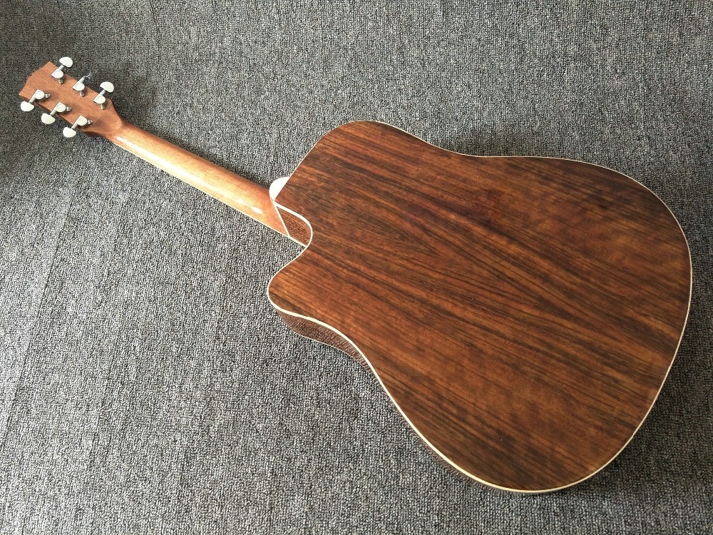 Factory customization Solid Spruce Top Mt D45c Cutaway Electric Acoustic Guitar