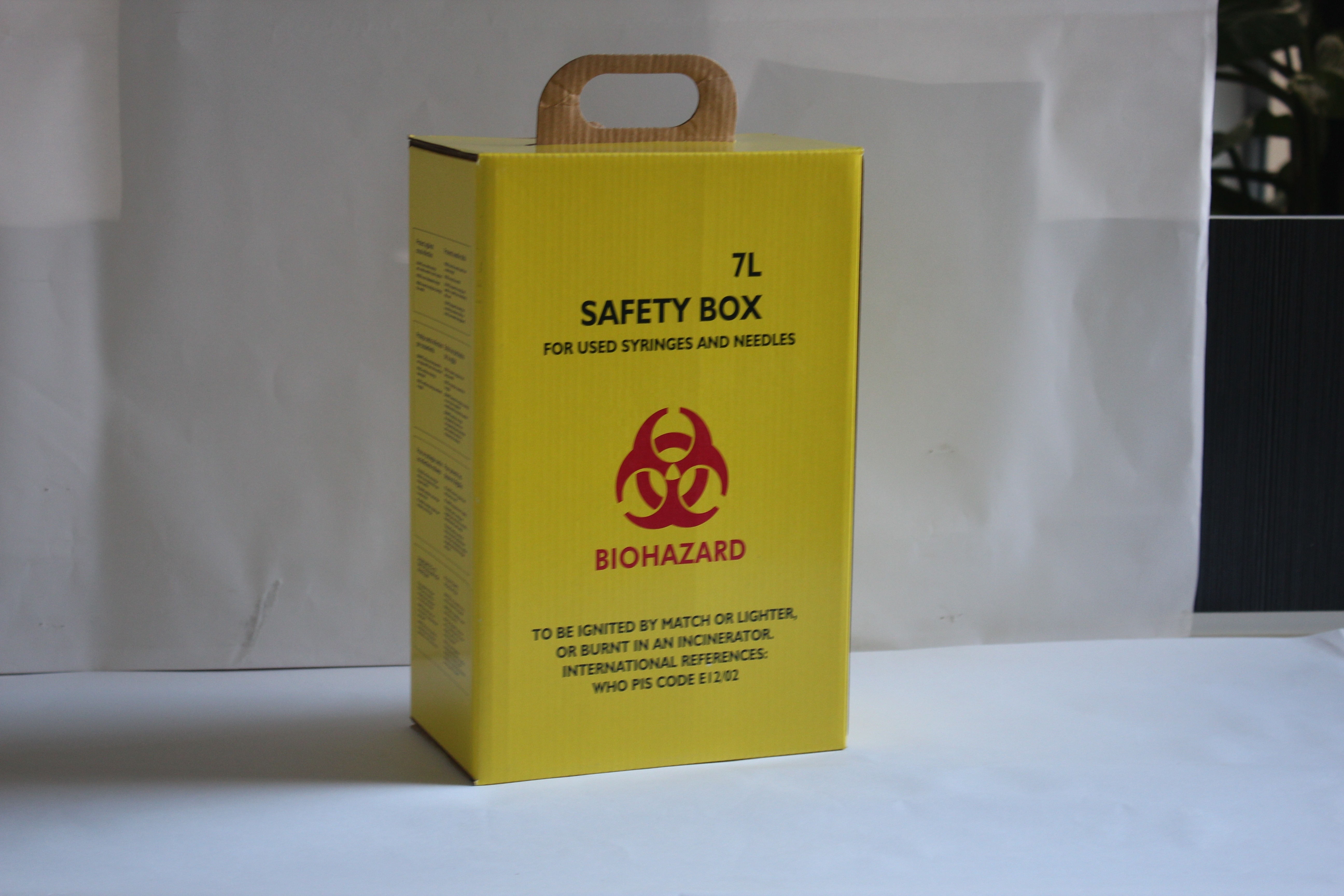 20L Custom printing large capacity corrugated Medical Sharps Box for needles