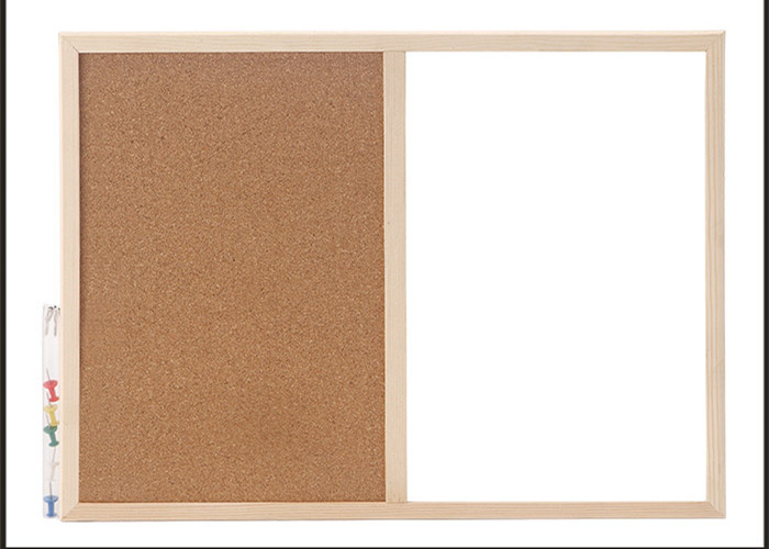 Cork Framed Magnetic Board / Oversized Framed Bulletin Board With Pins