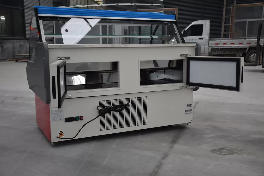 200L Single Temperature Commercial Display Freezer Deli Case Butcher Meat Showcase