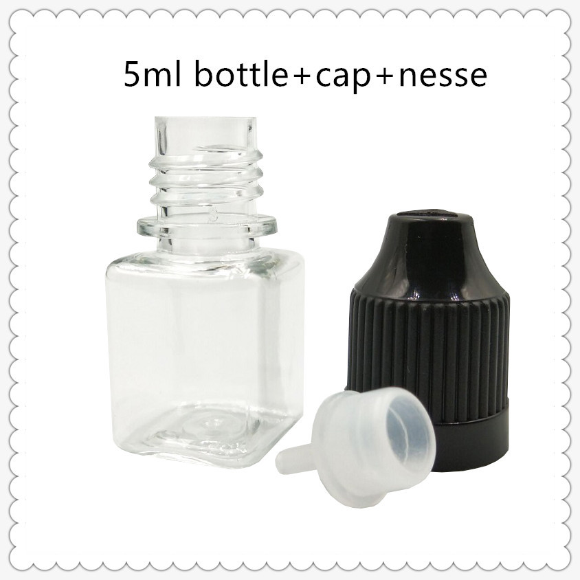 Square Shape Plastic Squeeze Dropper Bottles Customized Color And Sizes