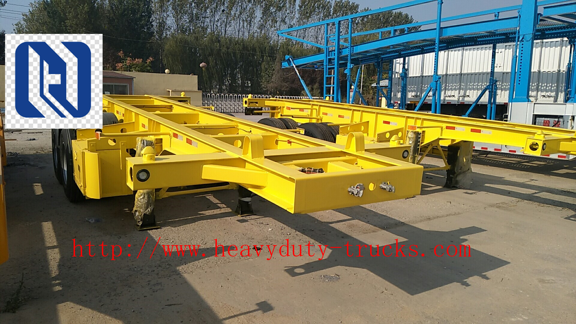 Cargo Lorry Semi Trailer 3 Axle Semi Trailer Trucks With Manual Transmission