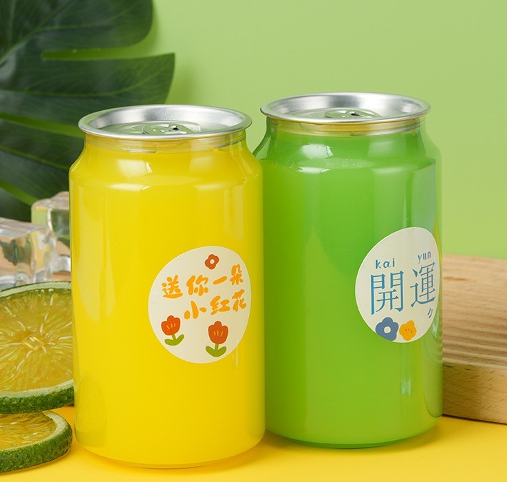 Ergonomic 330ml Plastic Drinking Can With Pull Ring